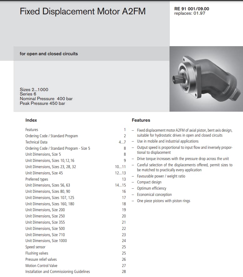 Rexroth A2FM180 fixed displacement motor A2FM180/61W drilling rig hydraulic motor pic A2FM180 hydraulic motor1