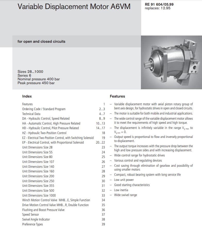 A6VM Series Hydraulic Motor pic