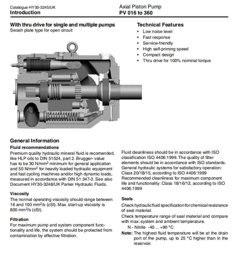 PV Series Hydraulic Pump pic Parker PV hydraulic pump1