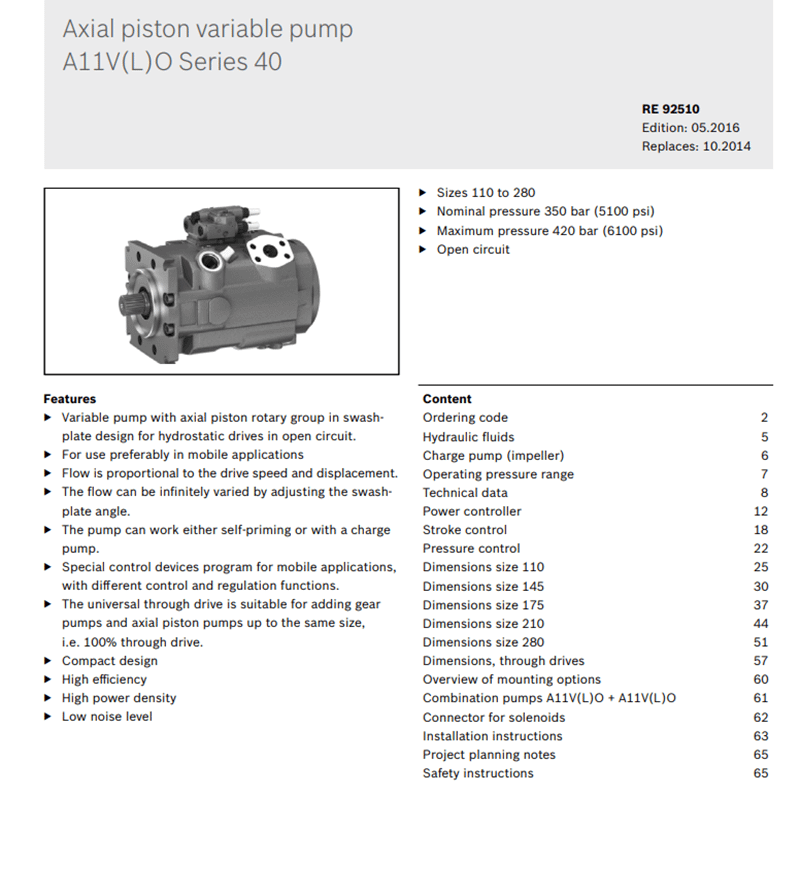 A11VLO Series Hydraulic Pump pic Rexroth A11VLO hydraulic pump1