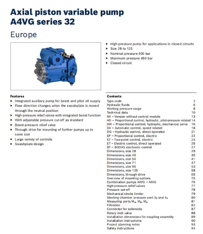 Rexroth A4VG28 hydraulic pump A4VG28EP axial piston variable pump pic A4VG28 hydraulic pump1